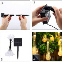Dekorační solární osvětlení Waterdrop 30 LED - 4,5 m
