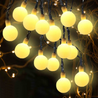 Dekorační solární osvětlení BALLS Matt 30 LED - 4,5 m