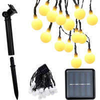 Dekorační solární osvětlení BALLS Matt 30 LED - 4,5 m