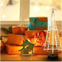Dekorační LED stromeček MERRY - 33,5 cm - teplá bílá