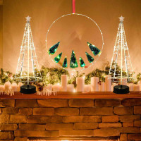 Dekorační LED stromeček MERRY - 33,5 cm - teplá bílá