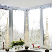 Dekorační LED stromeček MERRY - 100 cm - teplá bílá