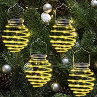 Dekorační solární LED osvětlení LAMPION - 19 cm - teplá bílá