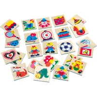 Bino Dřevěné obrázkové značky pro školky II