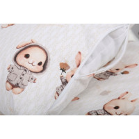 Dětské bavlněné povlečení do postýlky 135x100 cm BABYMAM PREMIUM - Zajíčci