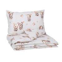 Dětské bavlněné povlečení do postýlky 135x100 cm BABYMAM PREMIUM - Zajíčci