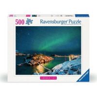 RAVENSBURGER Puzzle Skandinávie: Polární záře v Norsku 500 dílků
