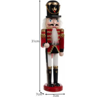 Vánoční dekorační dřevěná figurka 30 cm - Louskáček