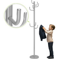 Věšák na oblečení Viktor 175 cm - šedý