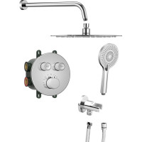 Sapho SMART SELECT podomítkový sprchový set s termostatickou baterií, 2 výstupy, vyústění, chrom RP032-01