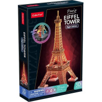CUBICFUN Svítící 3D puzzle Noční edice: Eiffelova věž 51 dílků