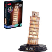 CUBICFUN Svítící 3D puzzle Noční edice: Šikmá věž v Pise 42 dílků