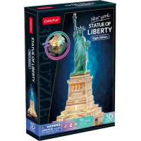 CUBICFUN Svítící 3D puzzle Noční edice: Socha Svobody 79 dílků