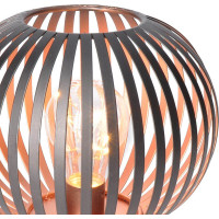 Solight kovová kulatá lucerna se žárovkou s micro LED, teplá bílá, měděná, 3xAA, 19cm