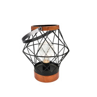 Solight kovová lucerna se žárovkou s micro LED, teplá bílá, 3xAA, 20cm