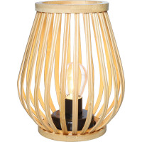 Solight bambusová lucerna s LED žárovkou, teplá bílá, 2x AA, 20cm