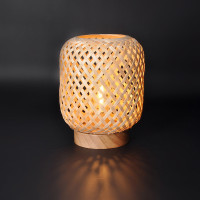 Solight ratanová LED lucerna s LED žárovkou, teplá bílá, 3x AAA, 19cm