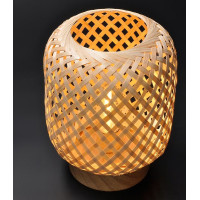 Solight ratanová LED lucerna s LED žárovkou, teplá bílá, 3x AAA, 19cm
