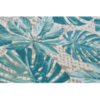 Kusový koberec Flair 105618 Tropical Leaves Turqouise – na ven i na doma