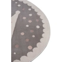 Dětský koberec Adventures 105969 Cream Grey kruh