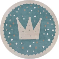 Dětský koberec Adventures 105970 Cream Blue kruh