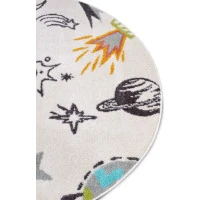 Dětský koberec Adventures 105957 Cream Multicolor kruh