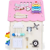 2Kids Toys Activity board Domeček růžový