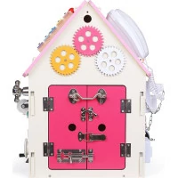 2Kids Toys Activity board Domeček růžový