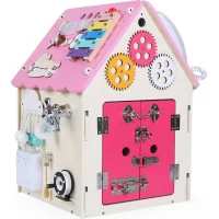 2Kids Toys Activity board Domeček růžový