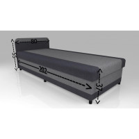 Čalouněná postel s úložným prostorem OLIVIA II- 200x80 cm - hnědá