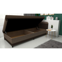 Čalouněná postel s úložným prostorem OLIVIA II- 200x80 cm - hnědá