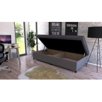 Čalouněná postel s úložným prostorem VELNO II - 200x80 cm - šedá