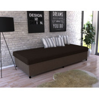 Čalouněná postel VELNO - 200x90 cm - hnědá