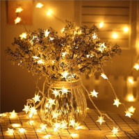 Vánoční svítící LED hvězdičky - 20 ks - 300 cm