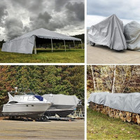 Krycí plachta 4x5 m Gardlov - stříbrná