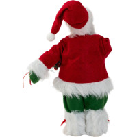 Vánoční dekorativní figurka Santa Claus s jehličím a stuhou - 30 cm