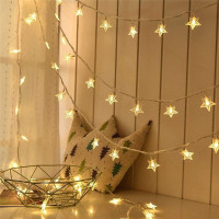 Vánoční svítící LED hvězdičky - 20 ks - 300 cm