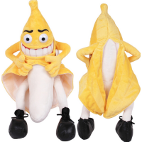 Plyšová hračka ANGRY BANANA - žlutý