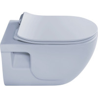 Sapho BRILLA závěsná WC mísa, Rimless, 36, 5x53cm, světlá modrá mat 100614-107