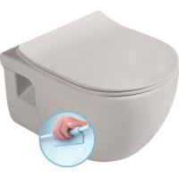 Sapho BRILLA závěsná WC mísa, Rimless, 36, 5x53cm, latte mat 100614-114