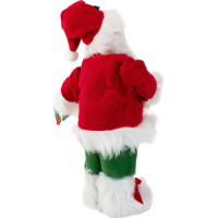 Vánoční dekorativní figurka Santa Claus s jehličím a stuhou - 30 cm