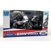 Welly Motocykl BMW S1000RR 1:12 bílý