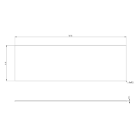 Sapho LOREA deska Rockstone 161x1, 2x51, 5cm, bílá mat LE160-0101