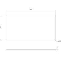 Sapho LOREA deska Rockstone 101x1, 2x51, 5cm, bílá mat LE100-0101