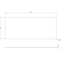 Sapho LOREA deska Rockstone 121x1, 2x51, 5cm, bílá mat LE120-0101
