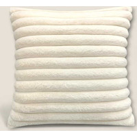 Povlak na polštář ABBY 45x45 cm - imitace kožešiny - ecru/krémový