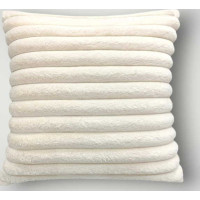 Povlak na polštář ABBY 45x45 cm - imitace kožešiny - ecru/krémový