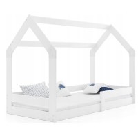Dětská domečková Montessori postel REGINA 160x80 cm - bílá