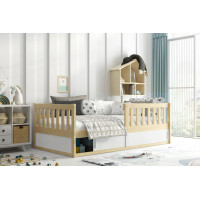 Dětská postel s úložným prostorem SMART 160x80 cm - přírodní