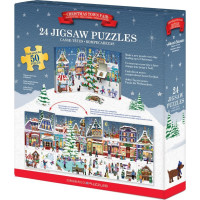 EUROGRAPHICS Puzzle Adventní kalendář: Vánoční jarmark 24x50 dílků